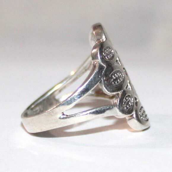 Sterling Silver Abstract Modern Geometric Ring - Picture 2 of 7